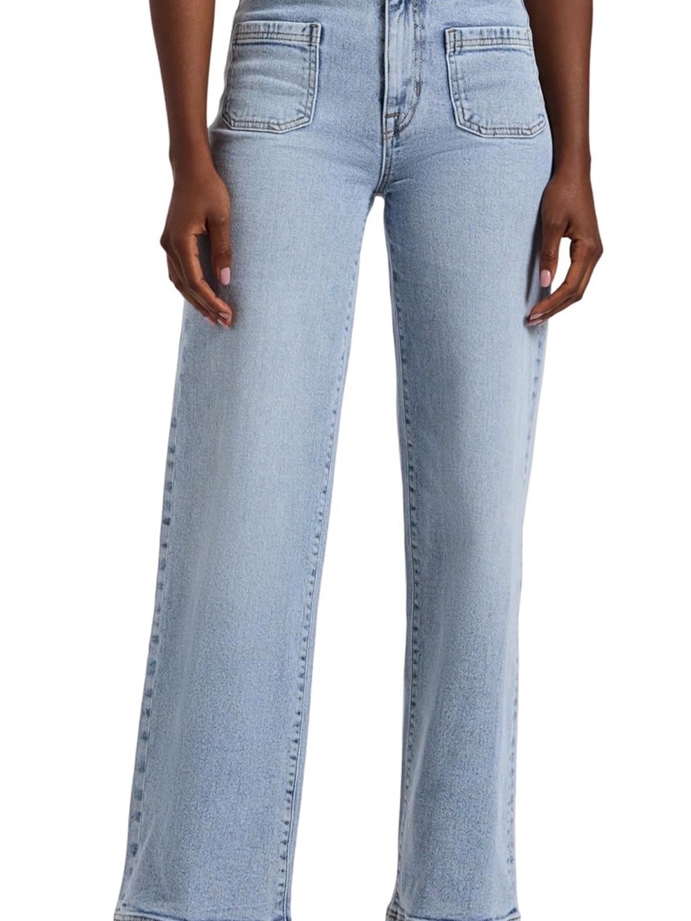 Buffalo David Bitton Light Blue High-Rise Wide Leg Jeans